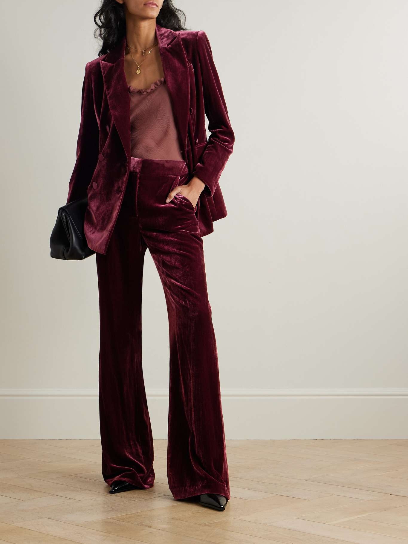 Lebone velvet wide-leg pants - 2