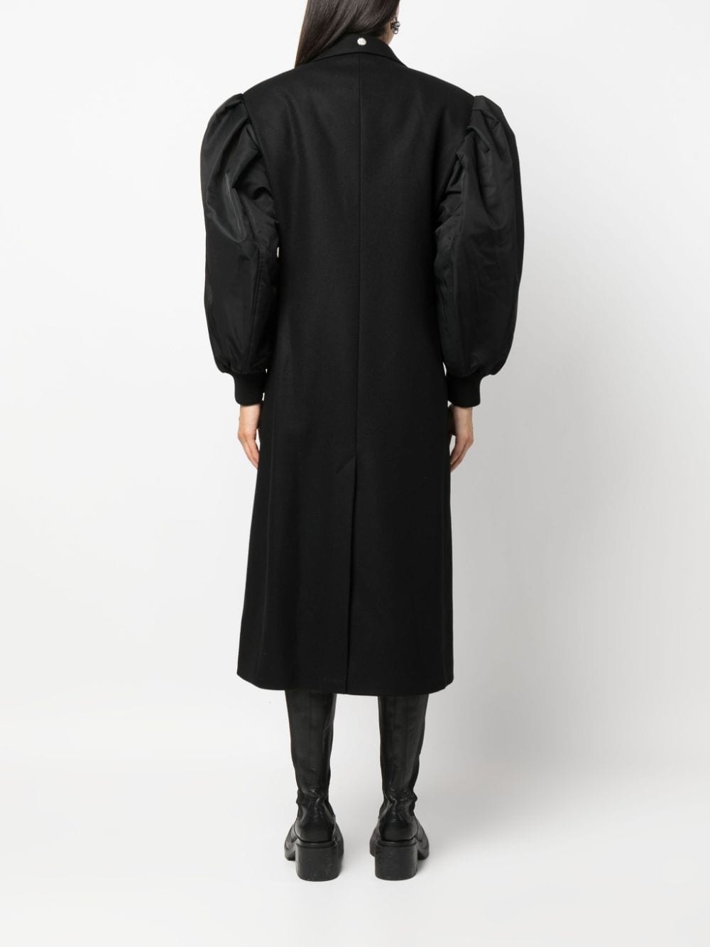 double-breasted wool-blend coat - 4