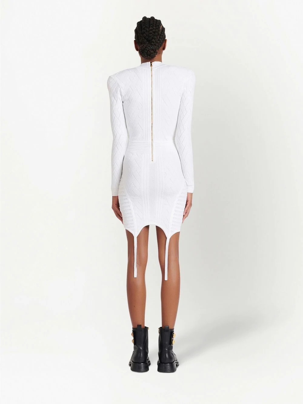 lace-up eyelet bodycon dress - 7