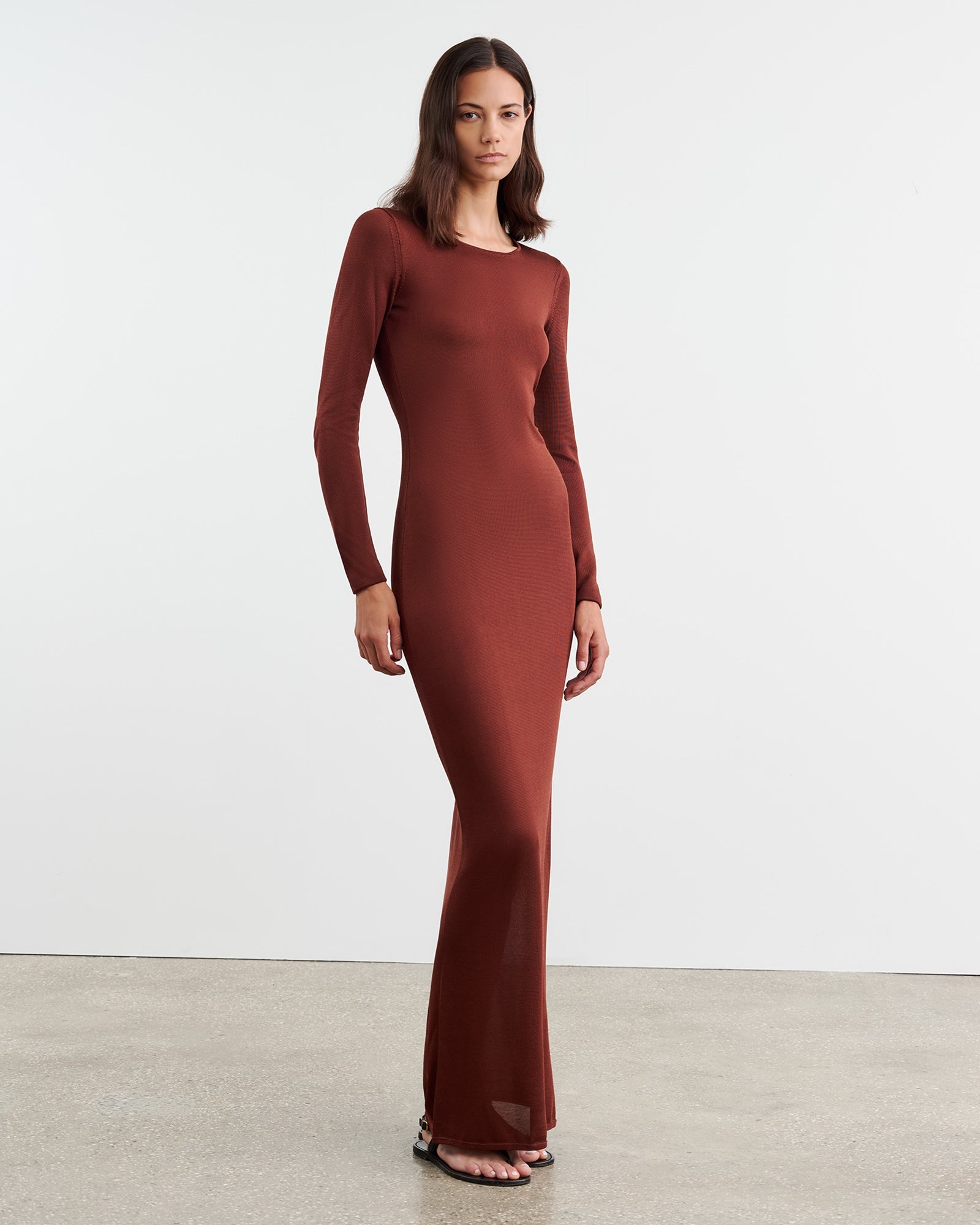 CAPER KNITTED DRESS - 1