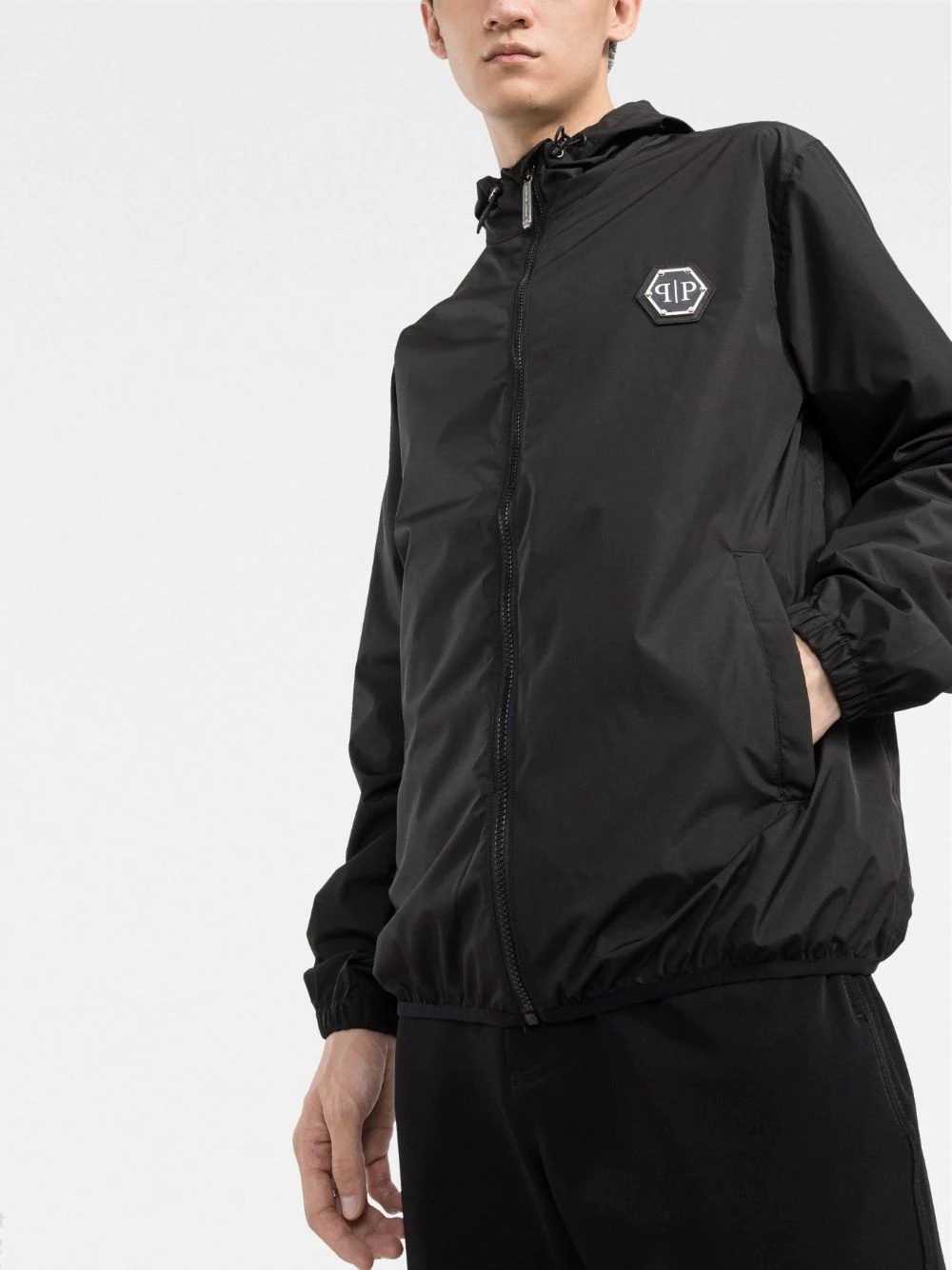 zipped windbreaker jacket - 3