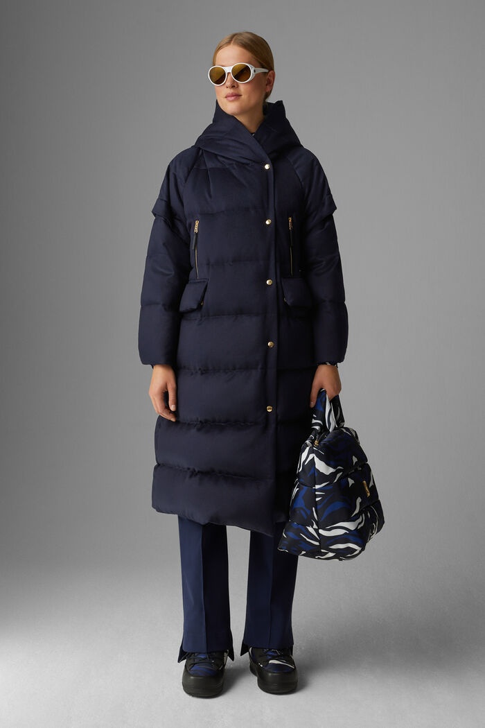 Leana Cashmere down coat in Dark blue - 2