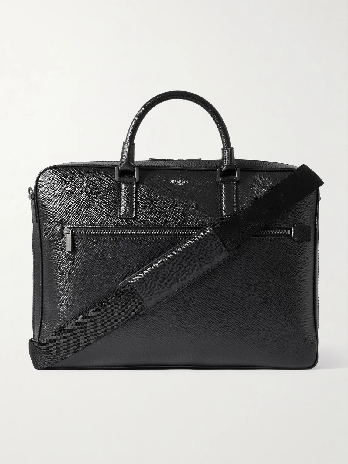 Evoluzione Cross-Grain Leather Briefcase - 1