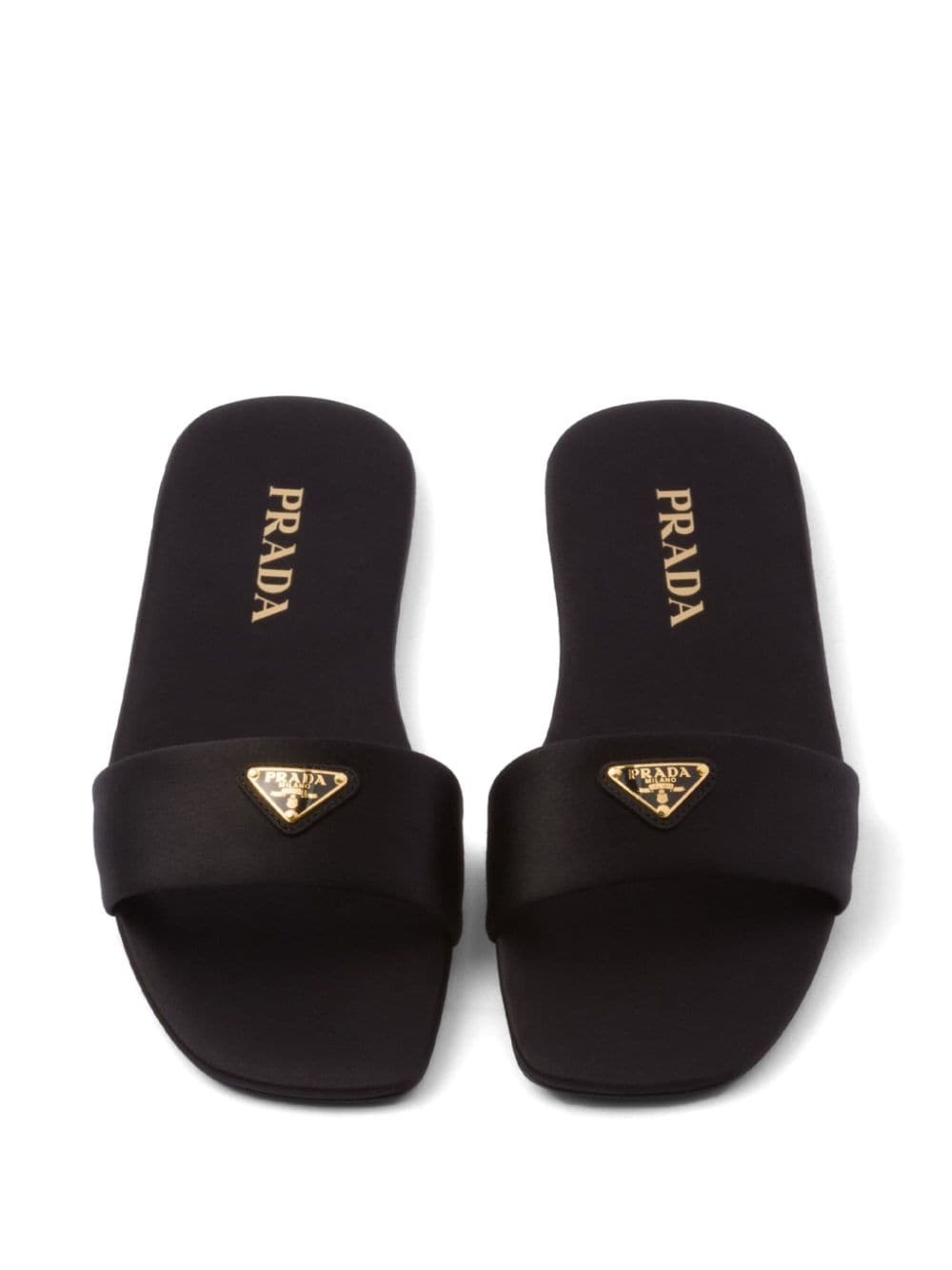 triangle-logo satin slides - 3