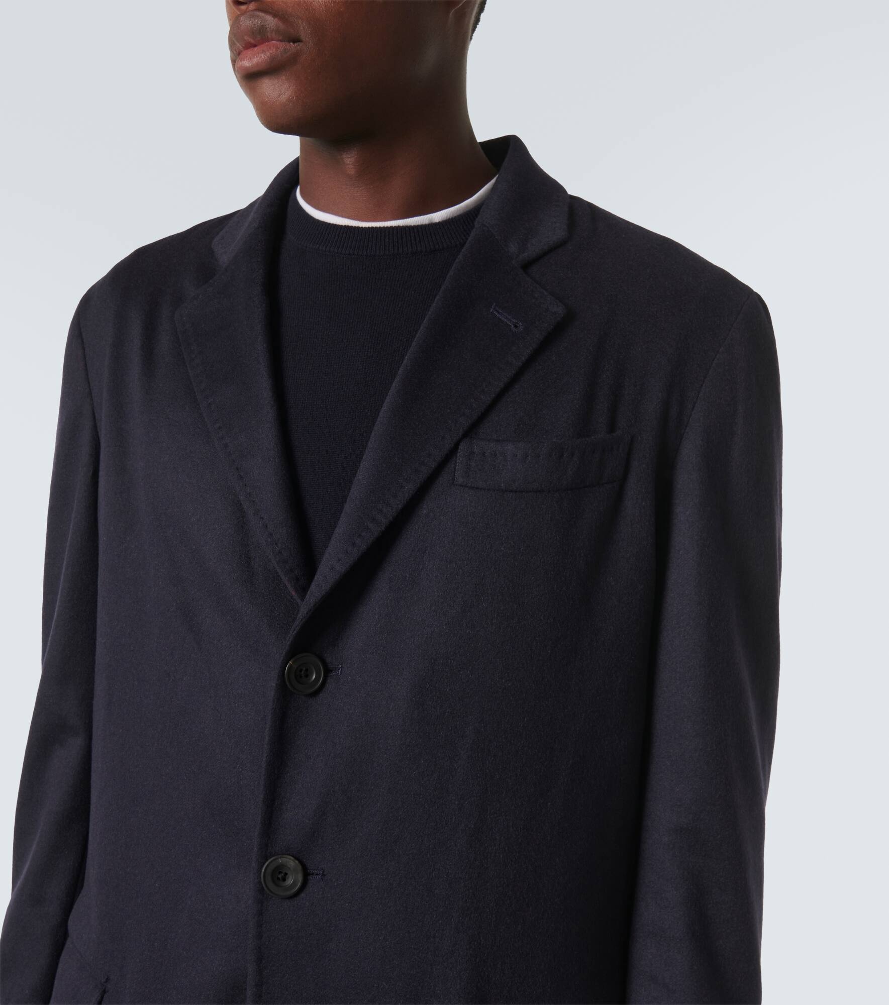 Single-breasted cashmere overcoat - 5