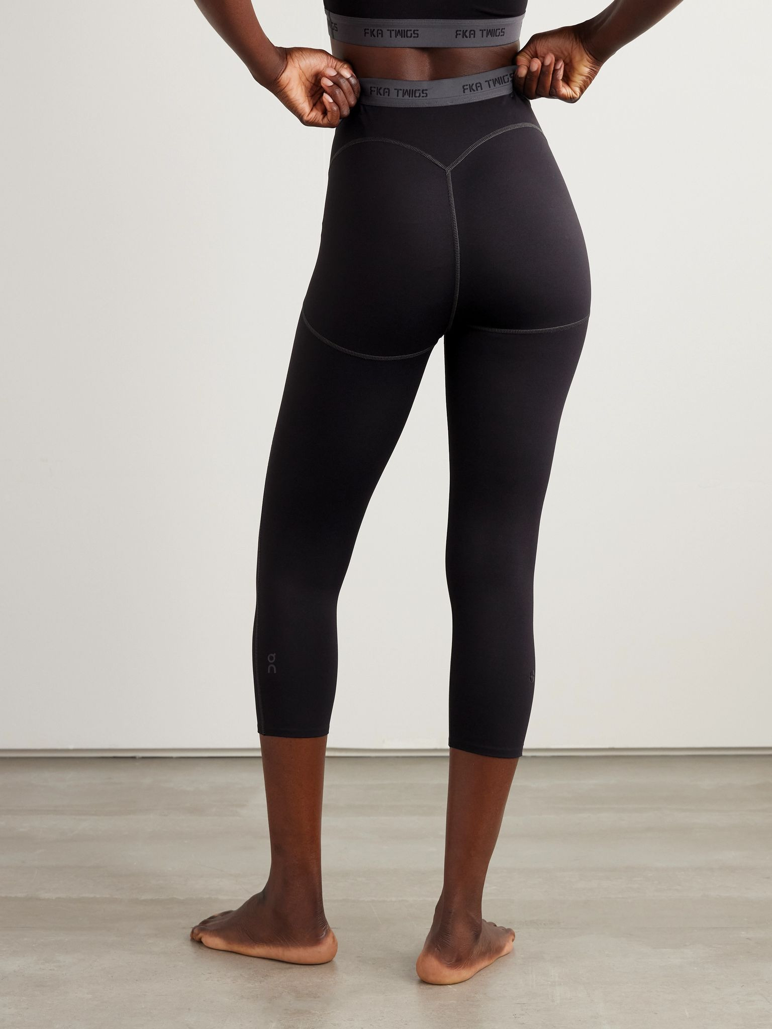 + FKA twigs Studio stretch recycled-jersey leggings Black - 3