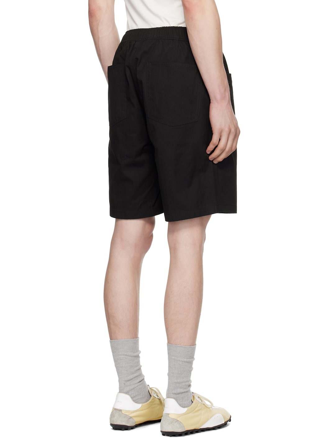 Black Ragnar Fine Broken Twill Shorts - 3
