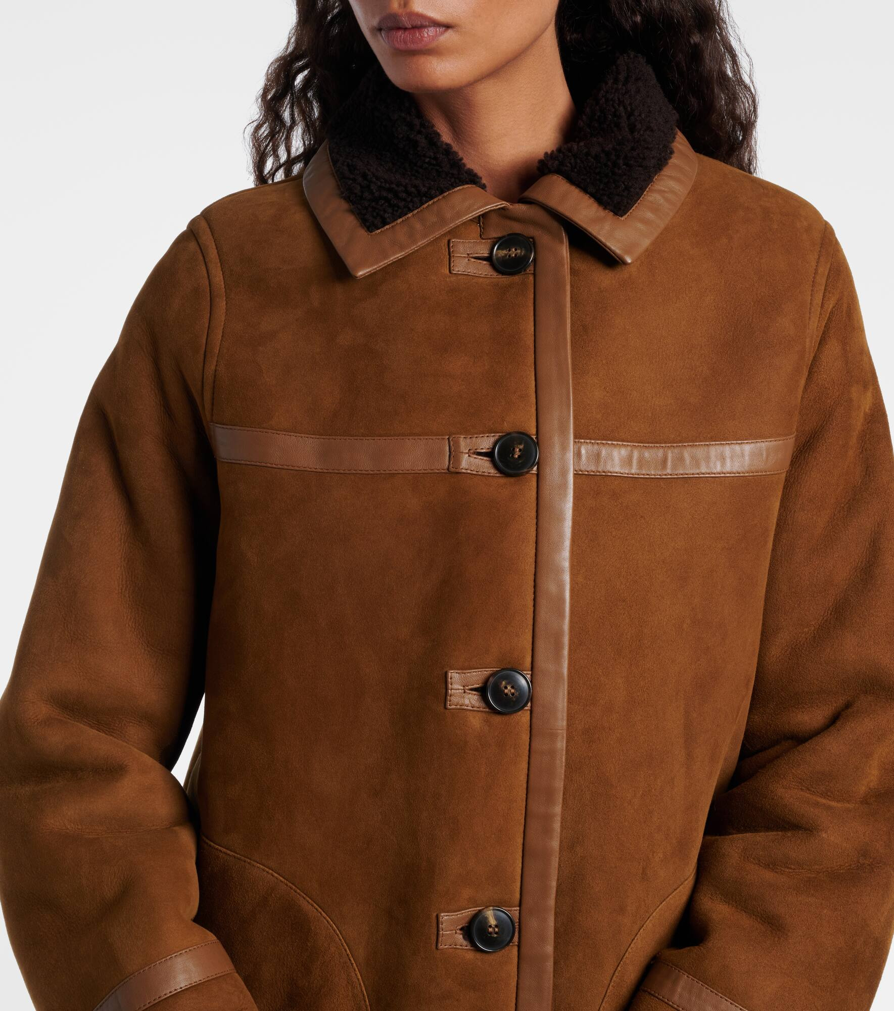 Reversible shearling coat - 4