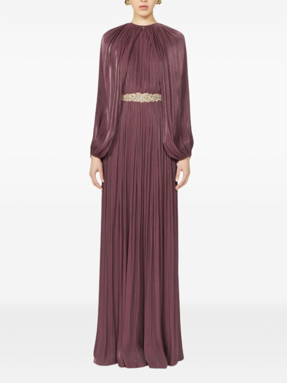 pleated embellished dress - 3