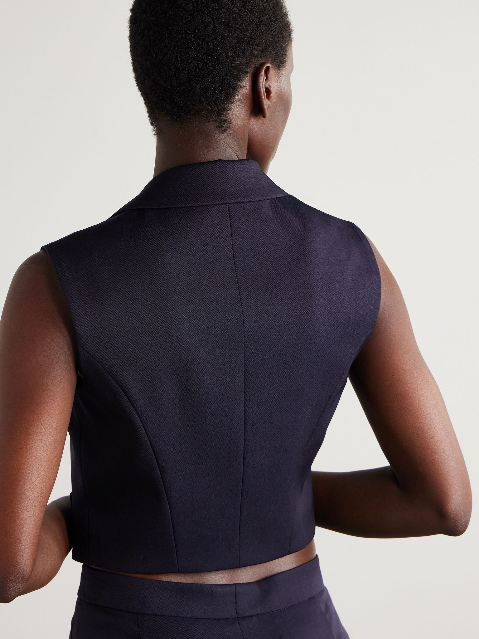 Grain de poudre wool vest Midnight blue - 3
