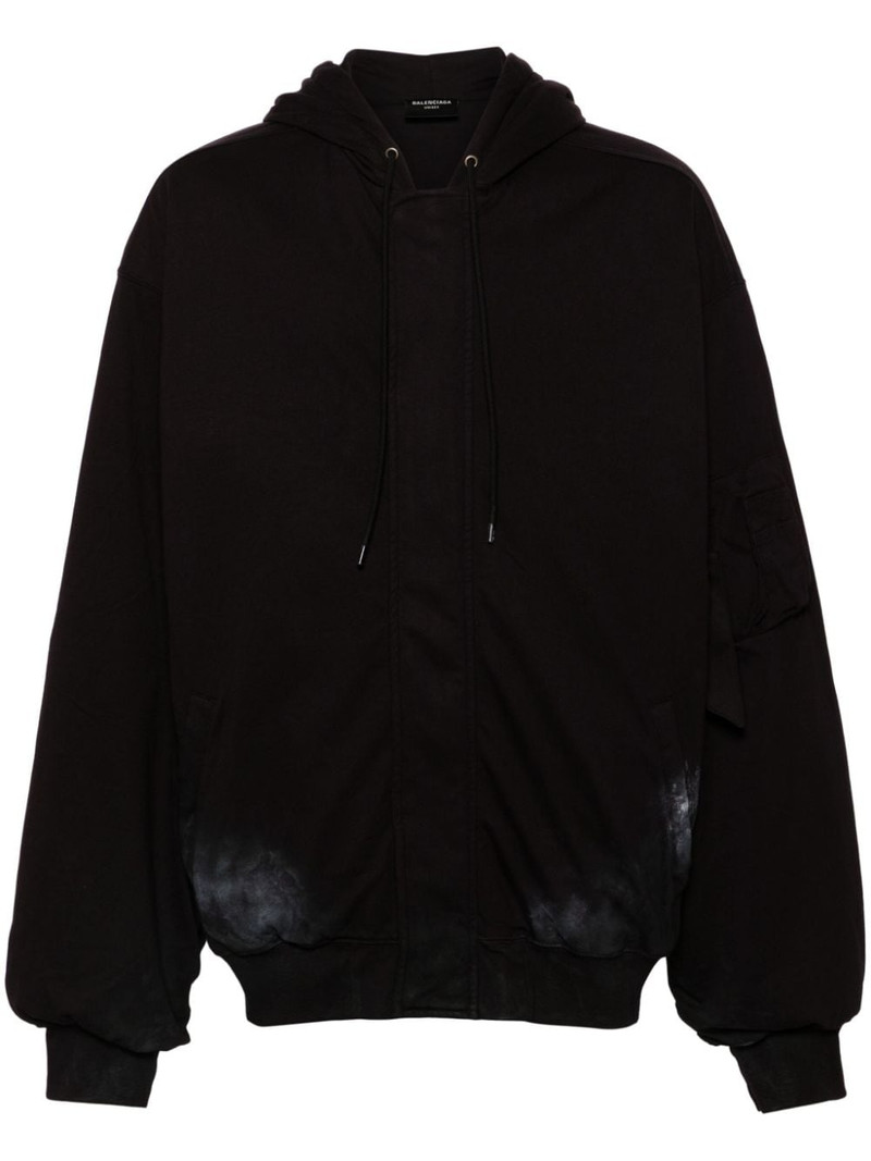 logo-print padded jacket - 1