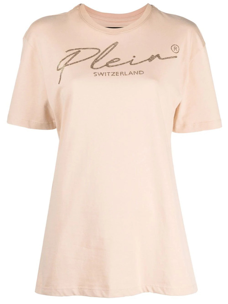 signature crystal-embellished T-shirt 1
