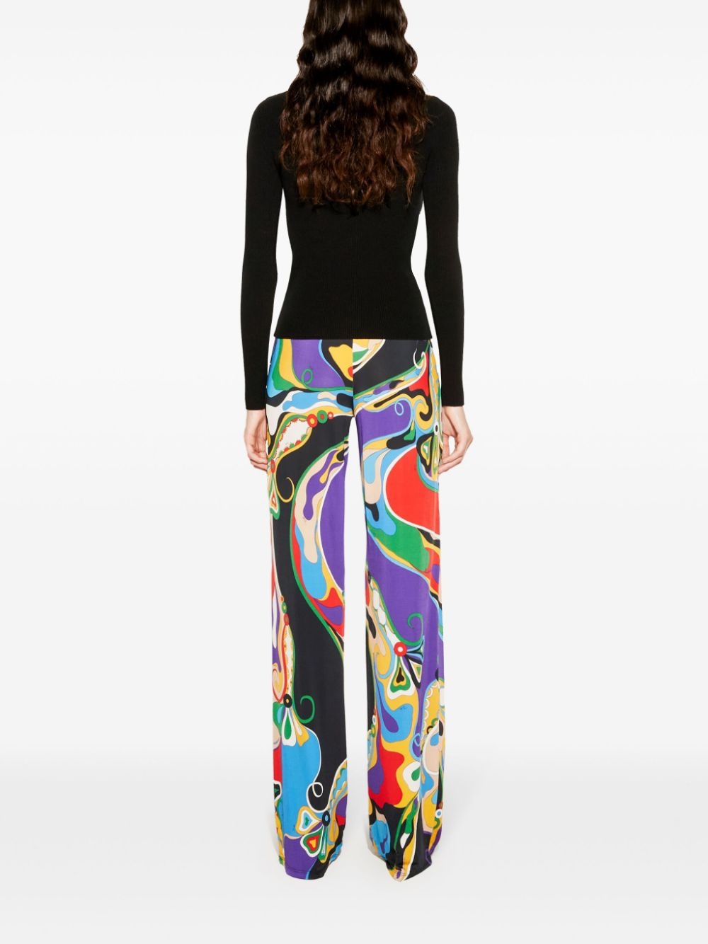 Orchidee print trousers - 4