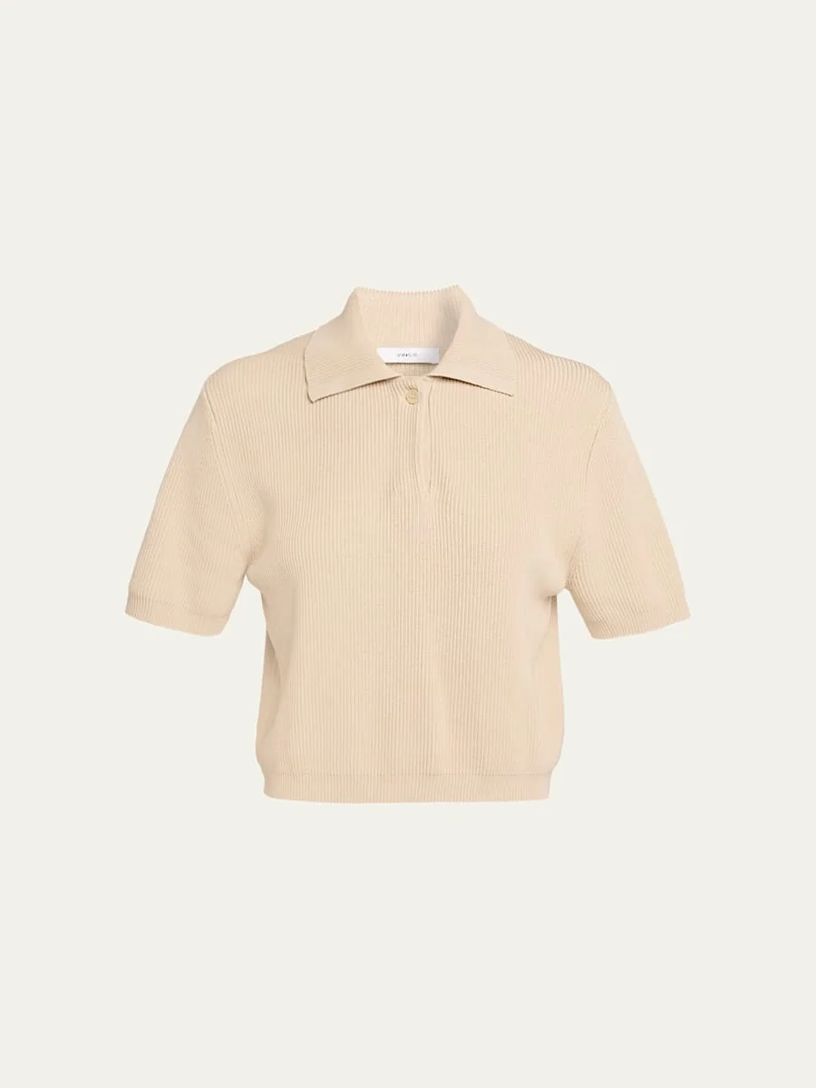 Ribbed Polo Top - 1