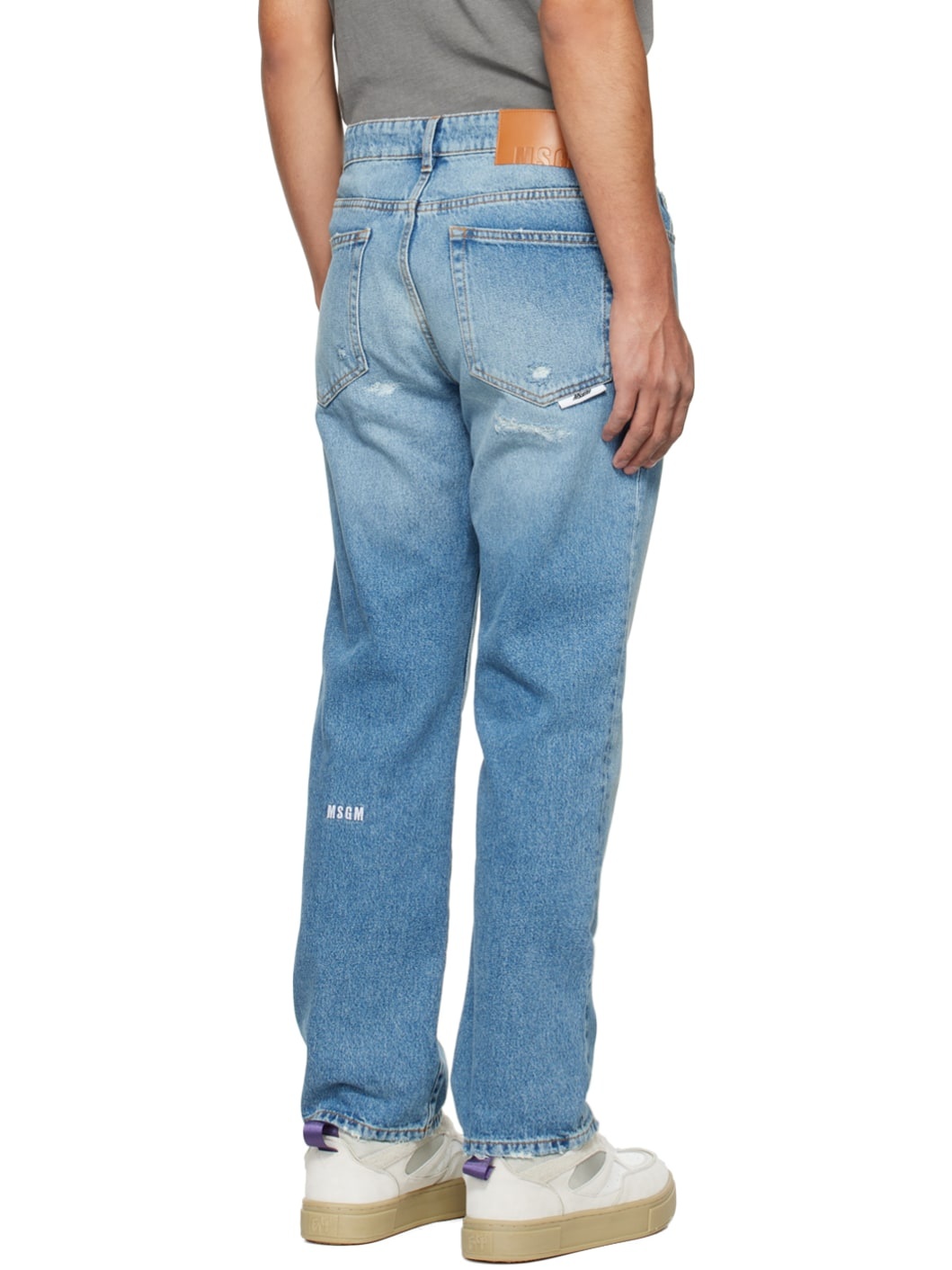 Blue Distressed Jeans - 3