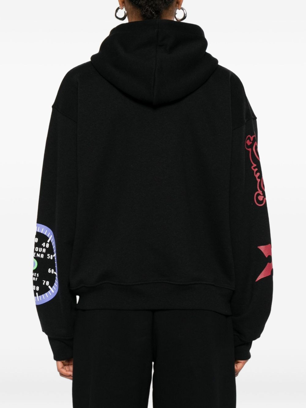 Flying High graphic-print zip-up hoodie - 4