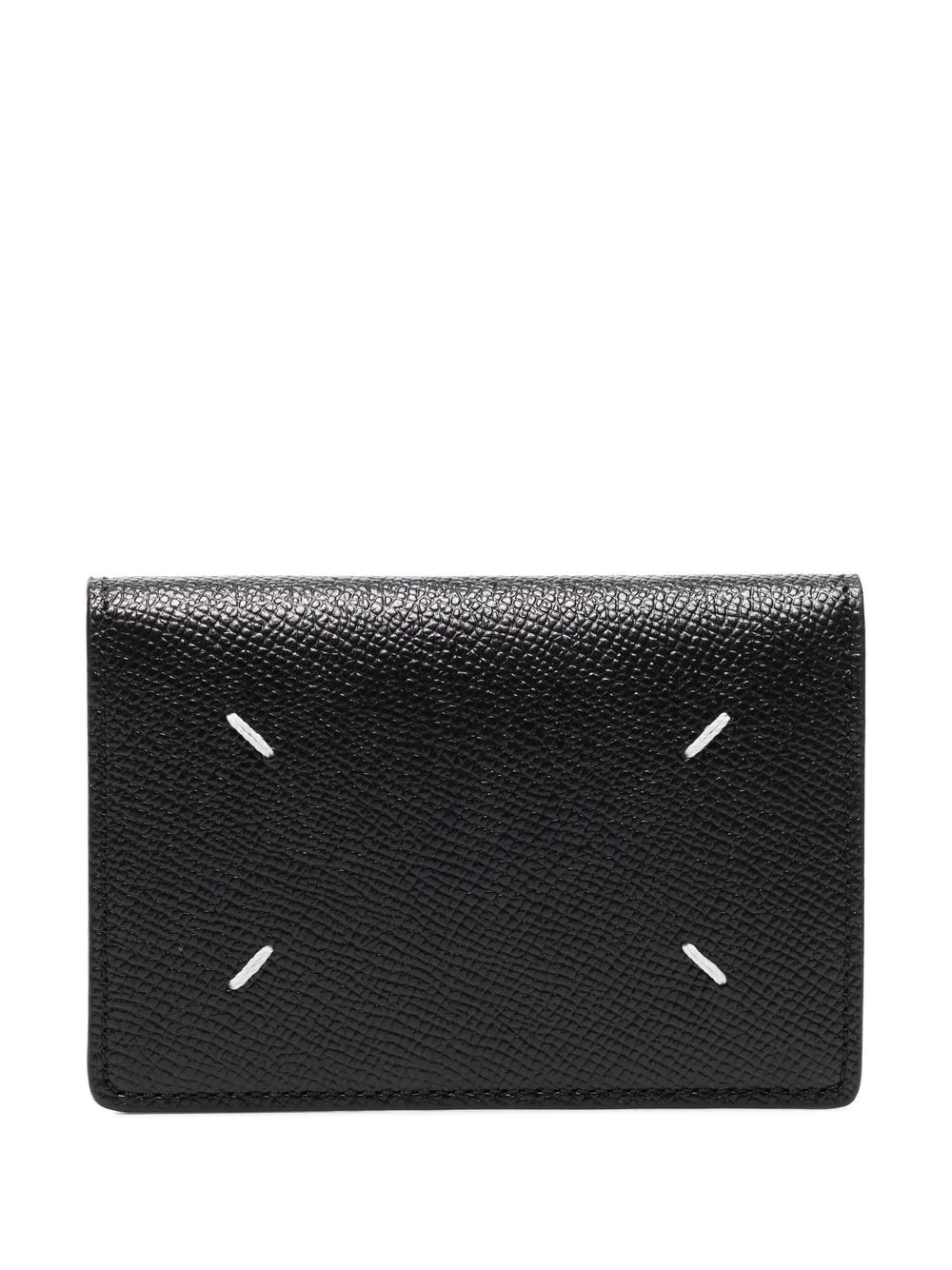 four-stitch logo leather cardholder - 1