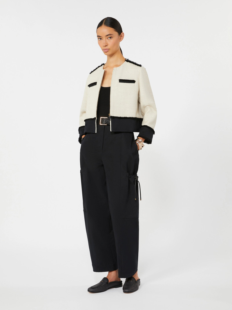 Max Mara LEPRE Stretch cotton cargo trousers - BLACK outlook