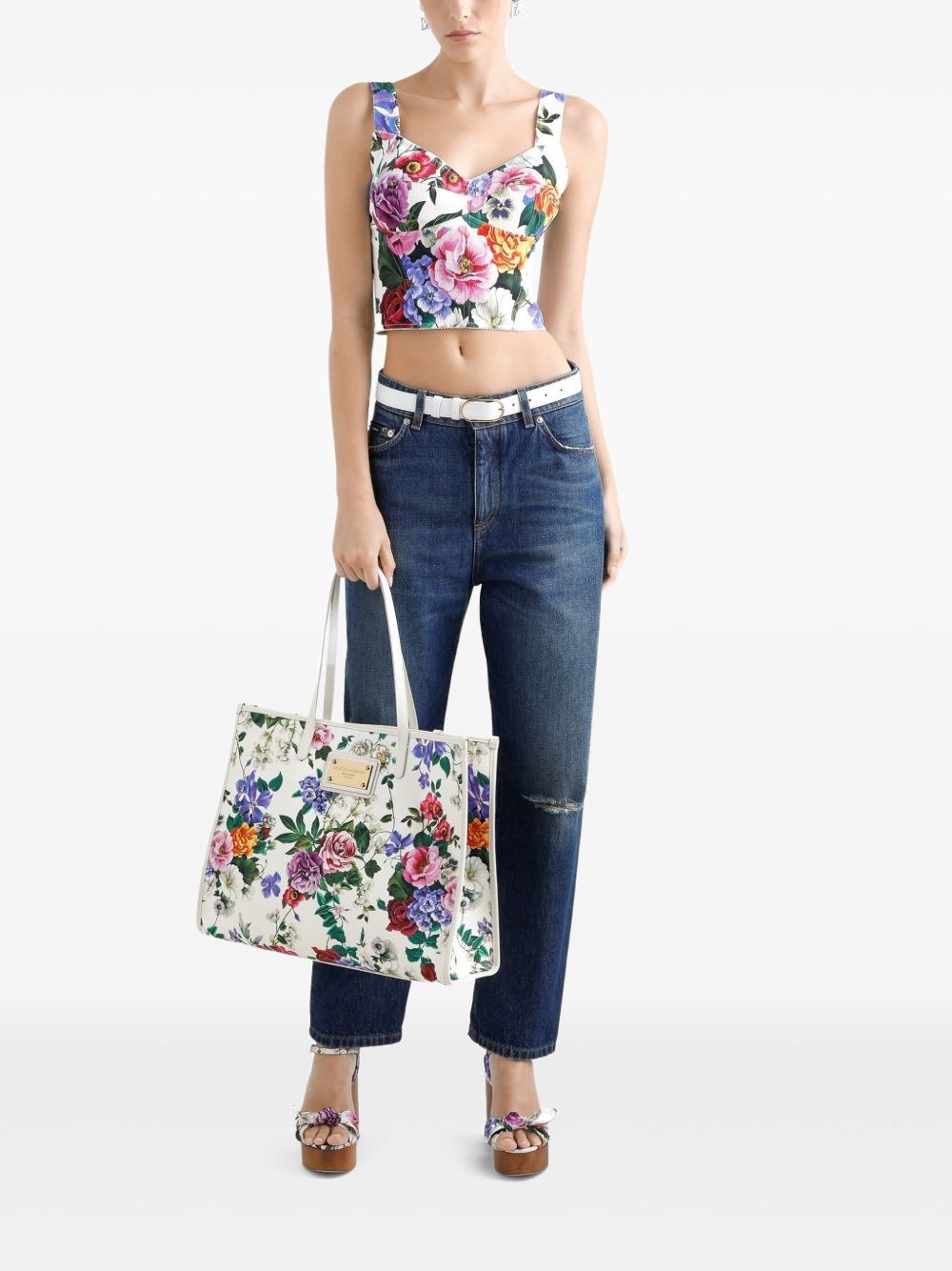 large floral-print shoulder bag - 2