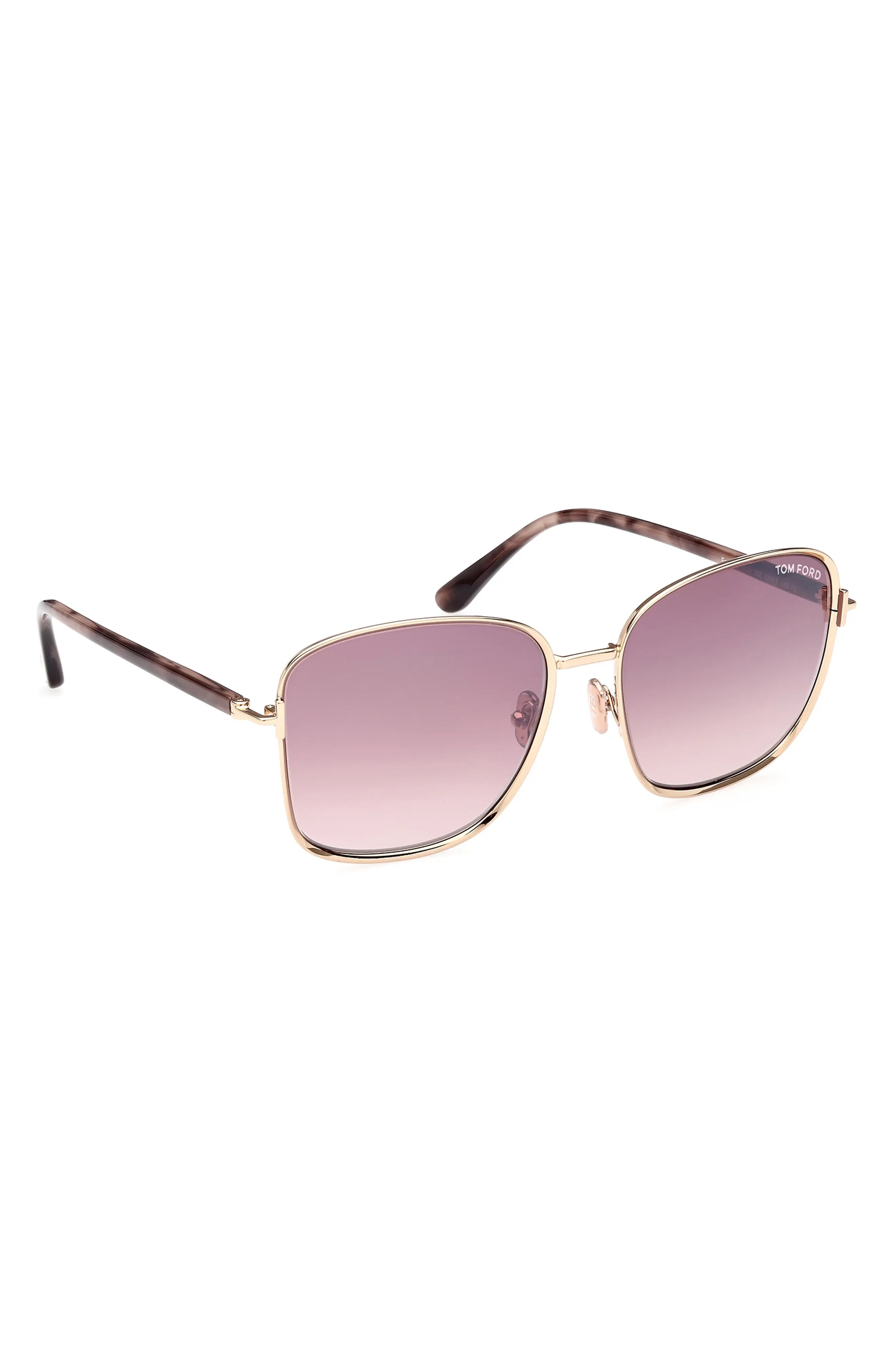 Fern 57mm Square Sunglasses in Shiny Rose Gold Rose /Rose - 4