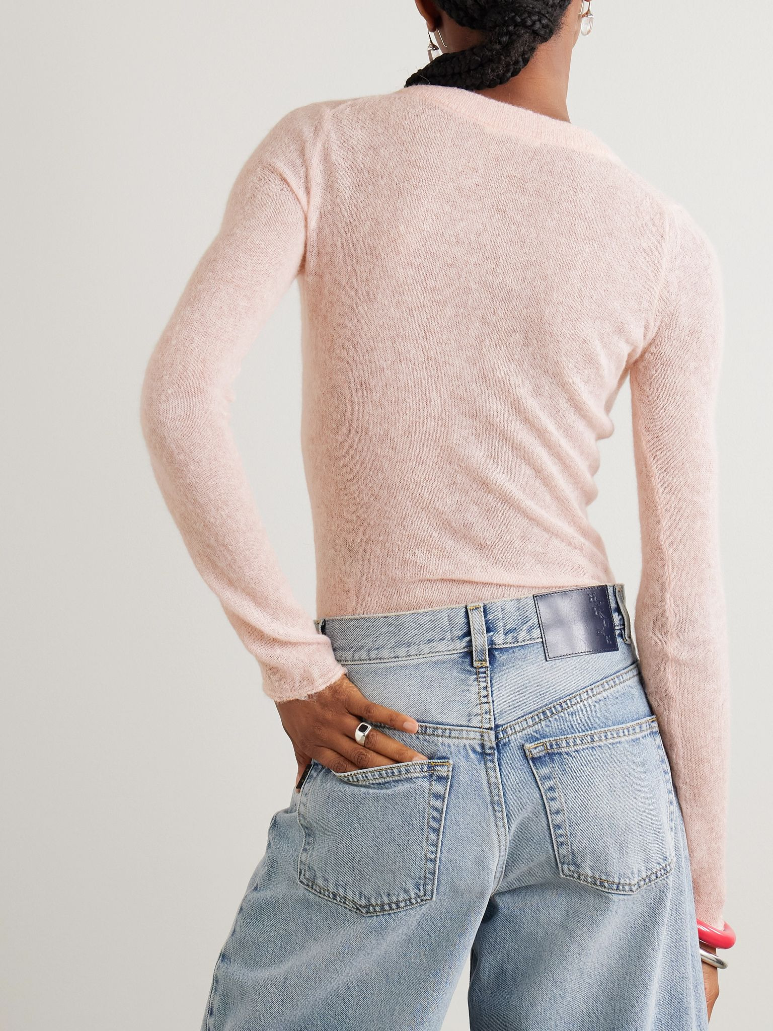 Lucy alpaca-blend bodysuit Pink - 3