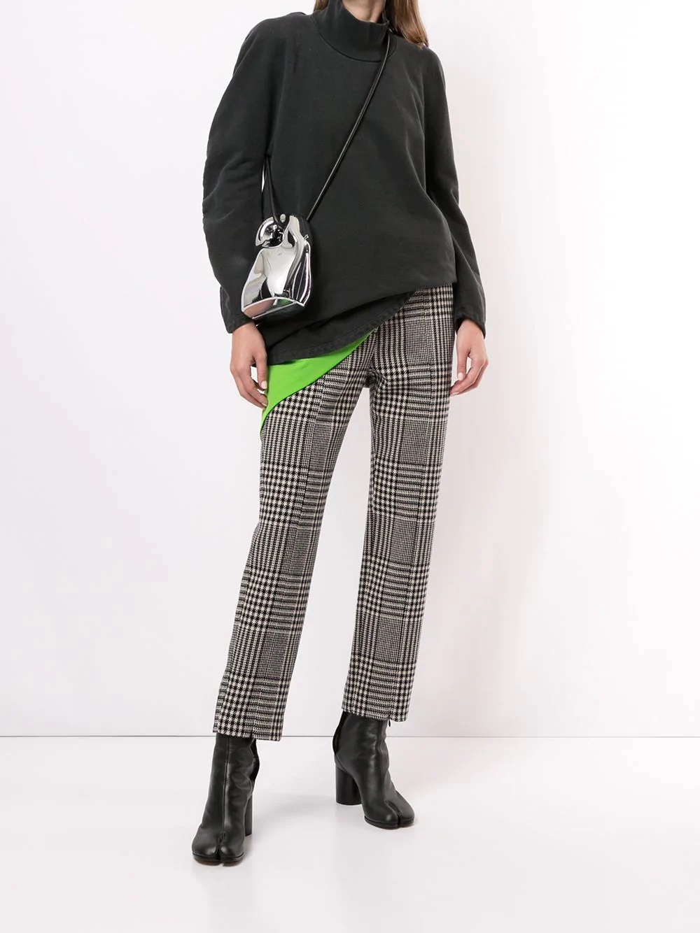 check-pattern tailored trousers - 2