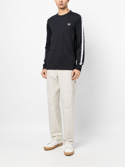 Fred Perry embroidered-logo long-sleeve sweatshirt outlook