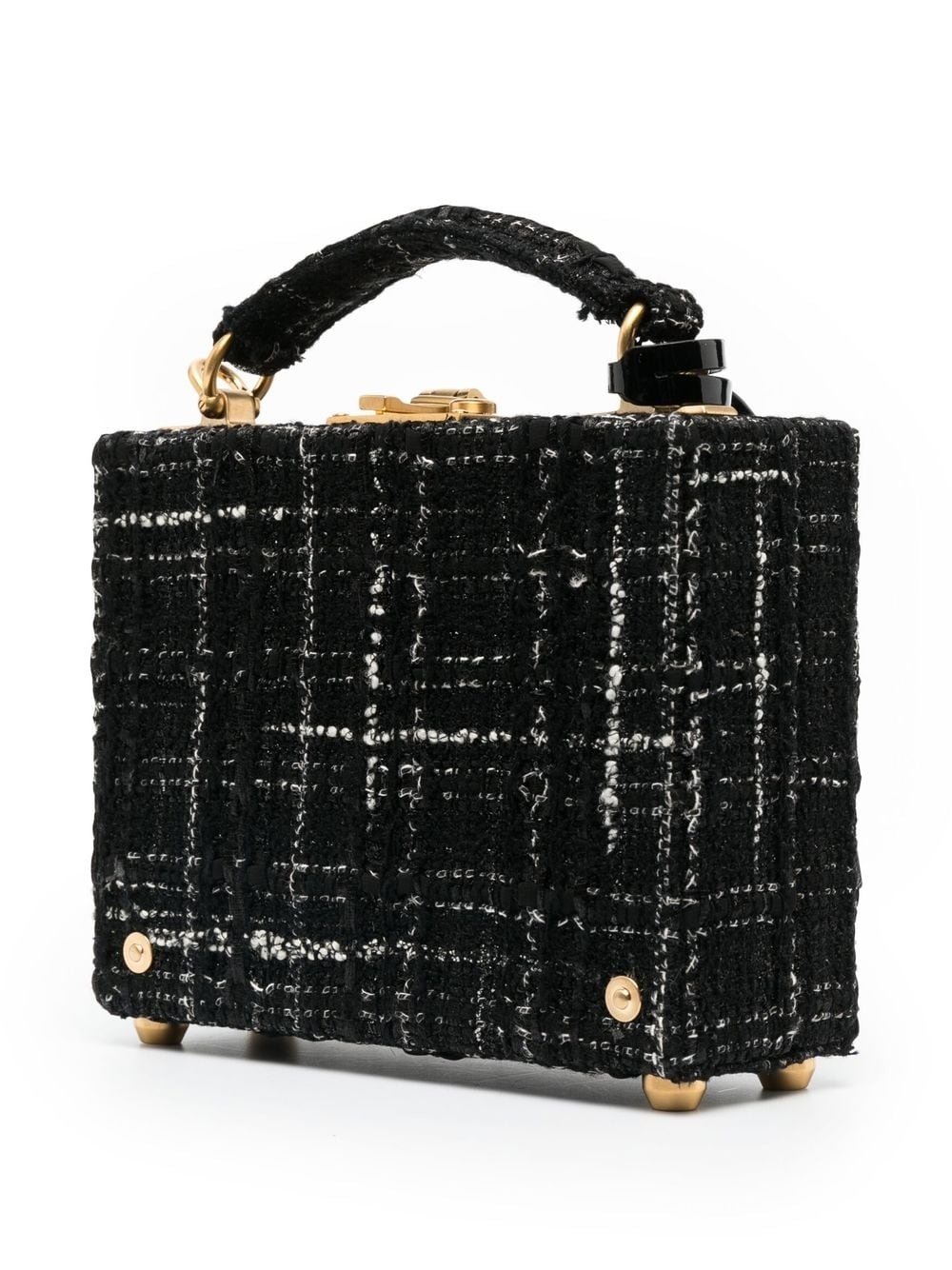 mini tweed tote bag - 3