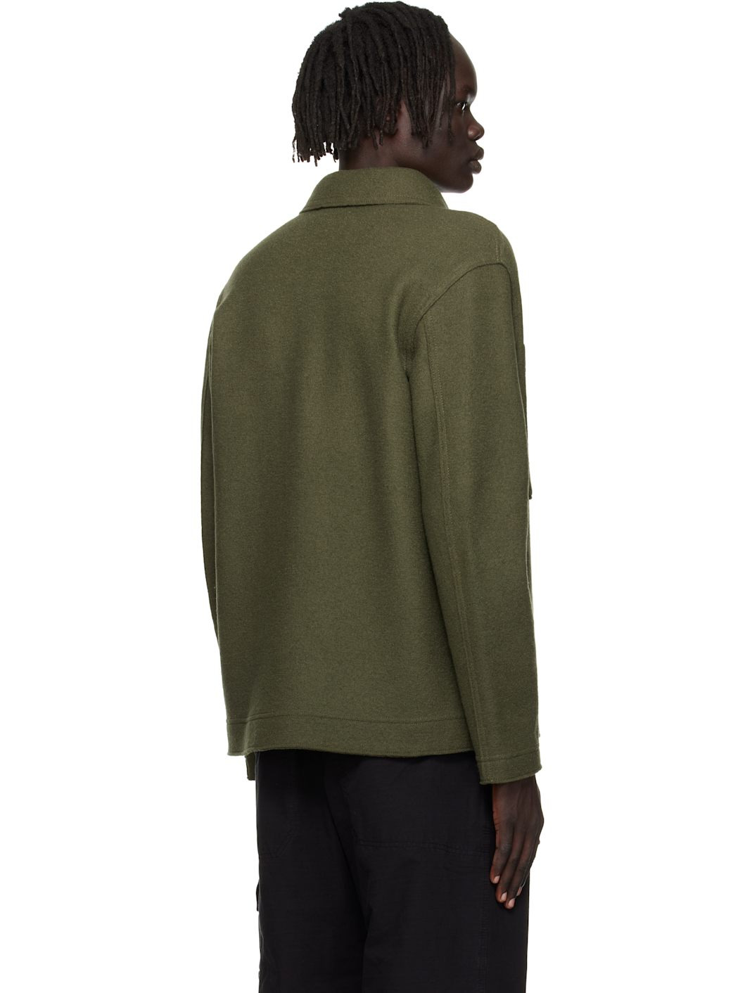 Green 5100058 Felted RWS Wool Overshirt - 3