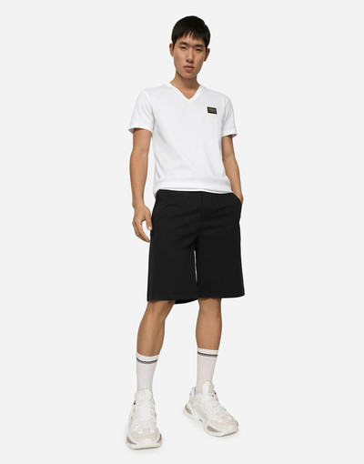 Dolce & Gabbana Stretch cotton shorts with branded tag outlook