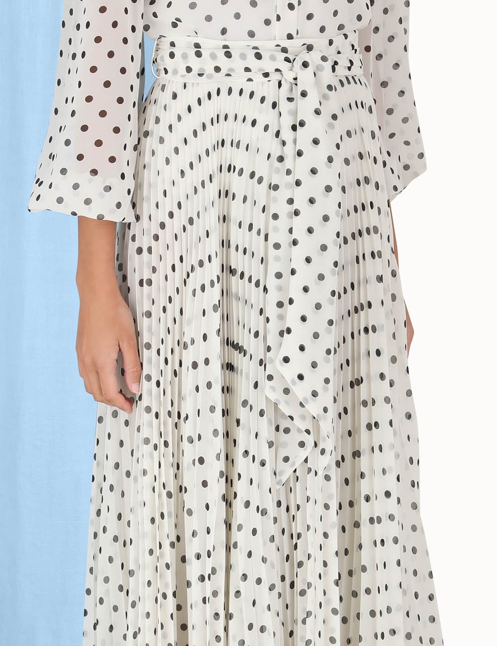 PLEATED SUNRAY MIDI SKIRT - 5