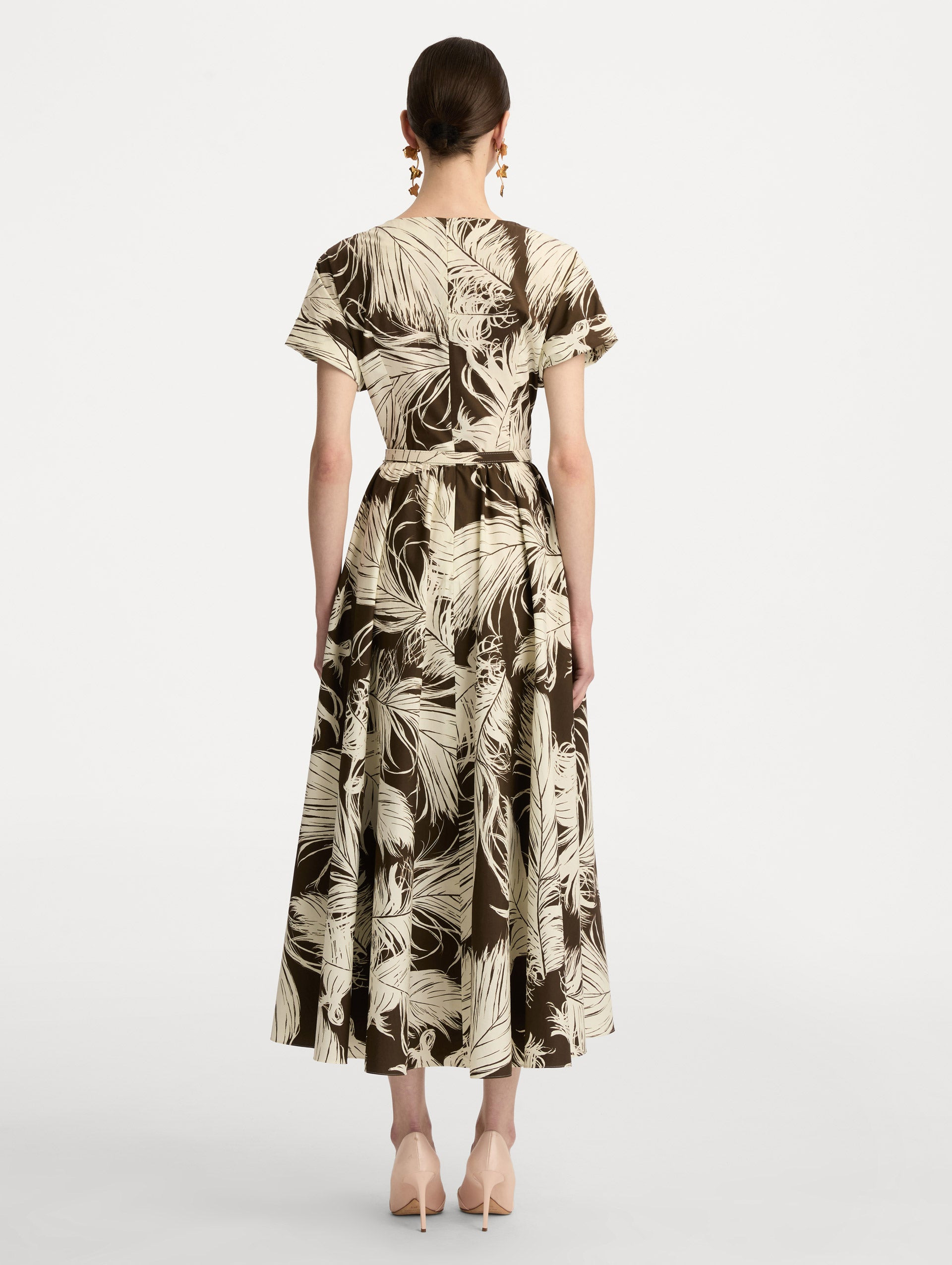 FEATHER COTTON POPLIN DRESS - 3