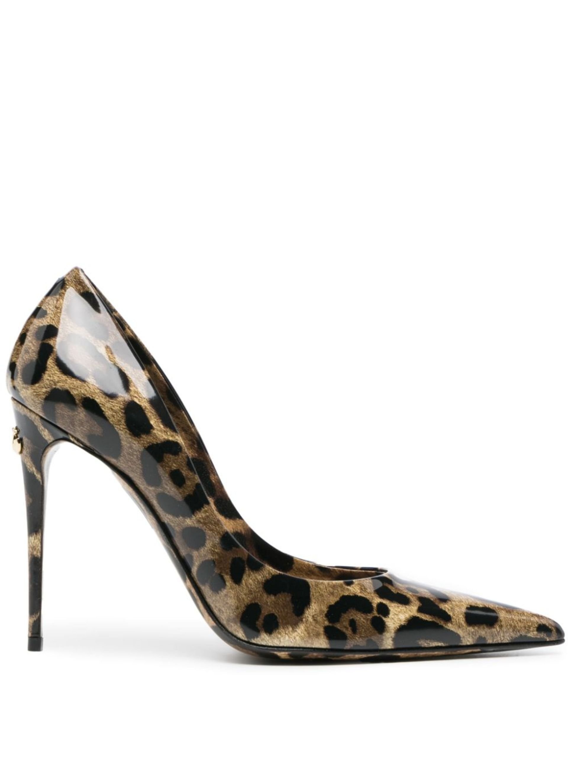 X Kim Brown 110 Leopard-Print Pumps - 1