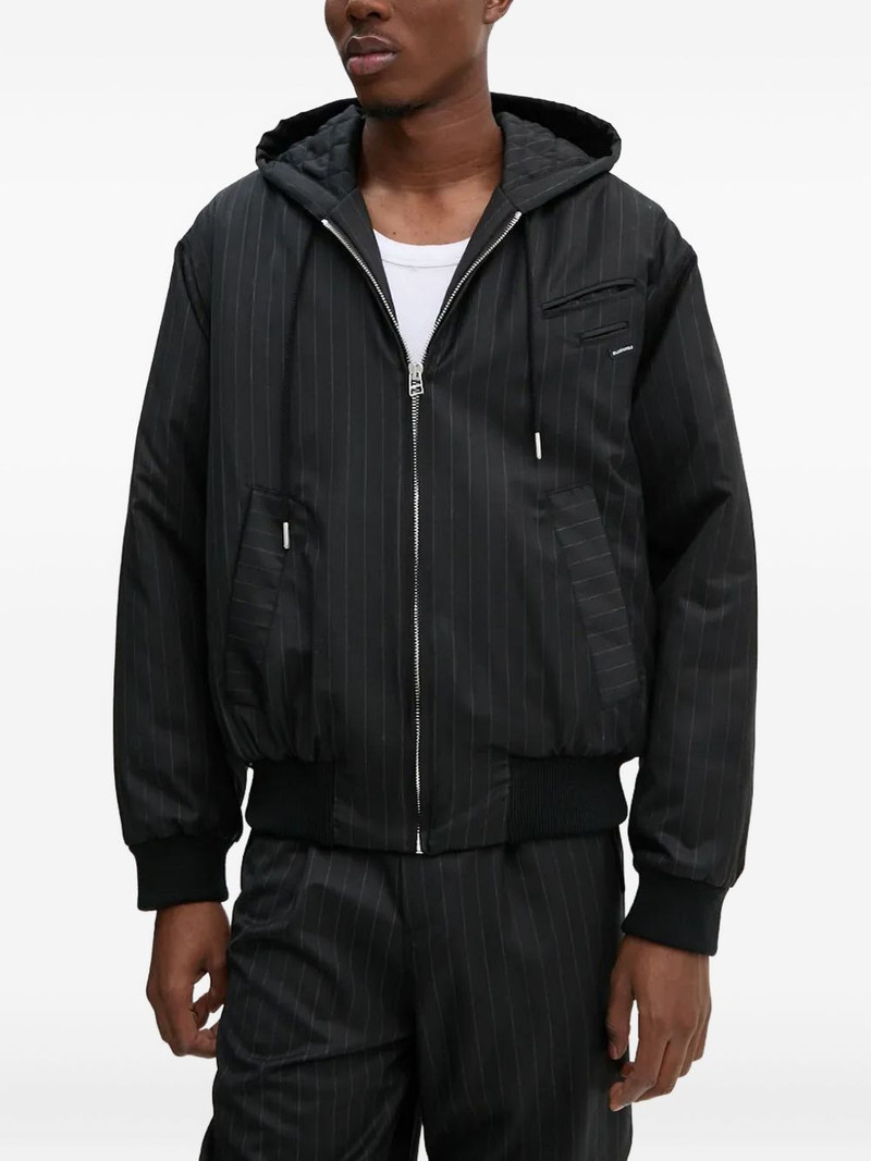 pinstripe hooded jacket 1