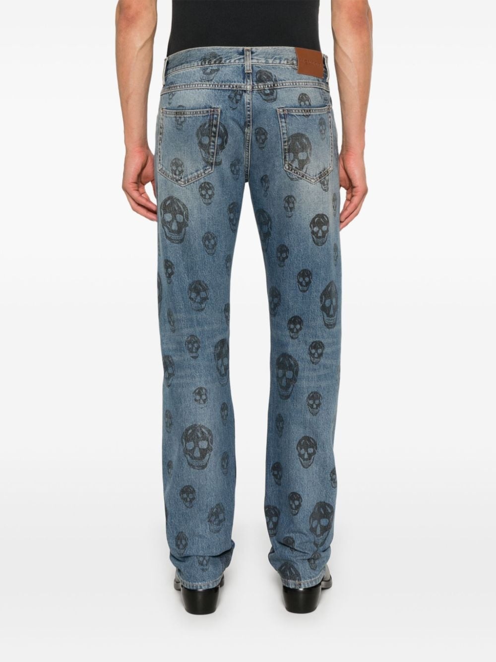 skull-print jeans - 4