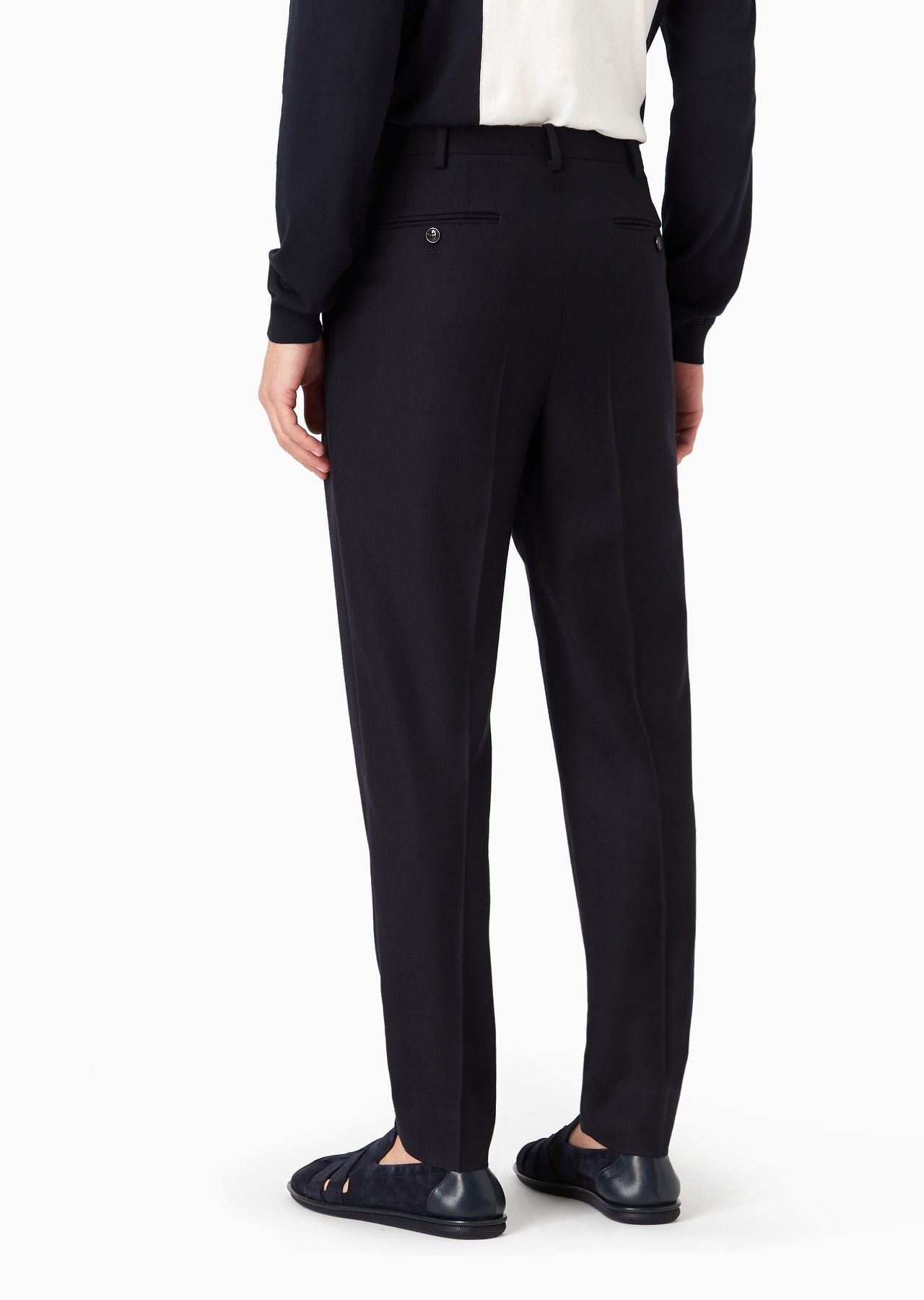 Wool flannel trousers - 3