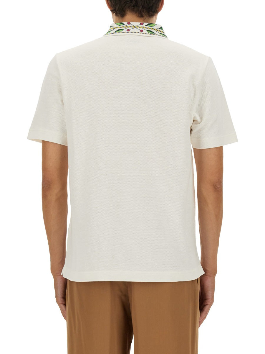 Casablanca Men "Classic Laurel" Pique Polo Shirt - 3