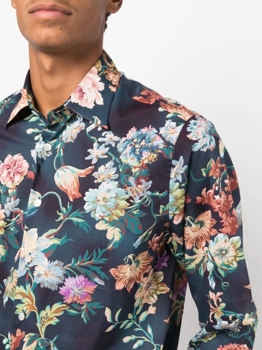 floral-print button-up shirt - 5