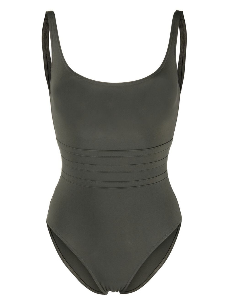 panelled-waist swimsuit 1