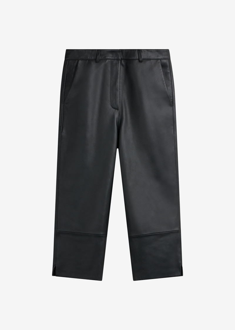 Lior Leather Capri Pants - Black 1