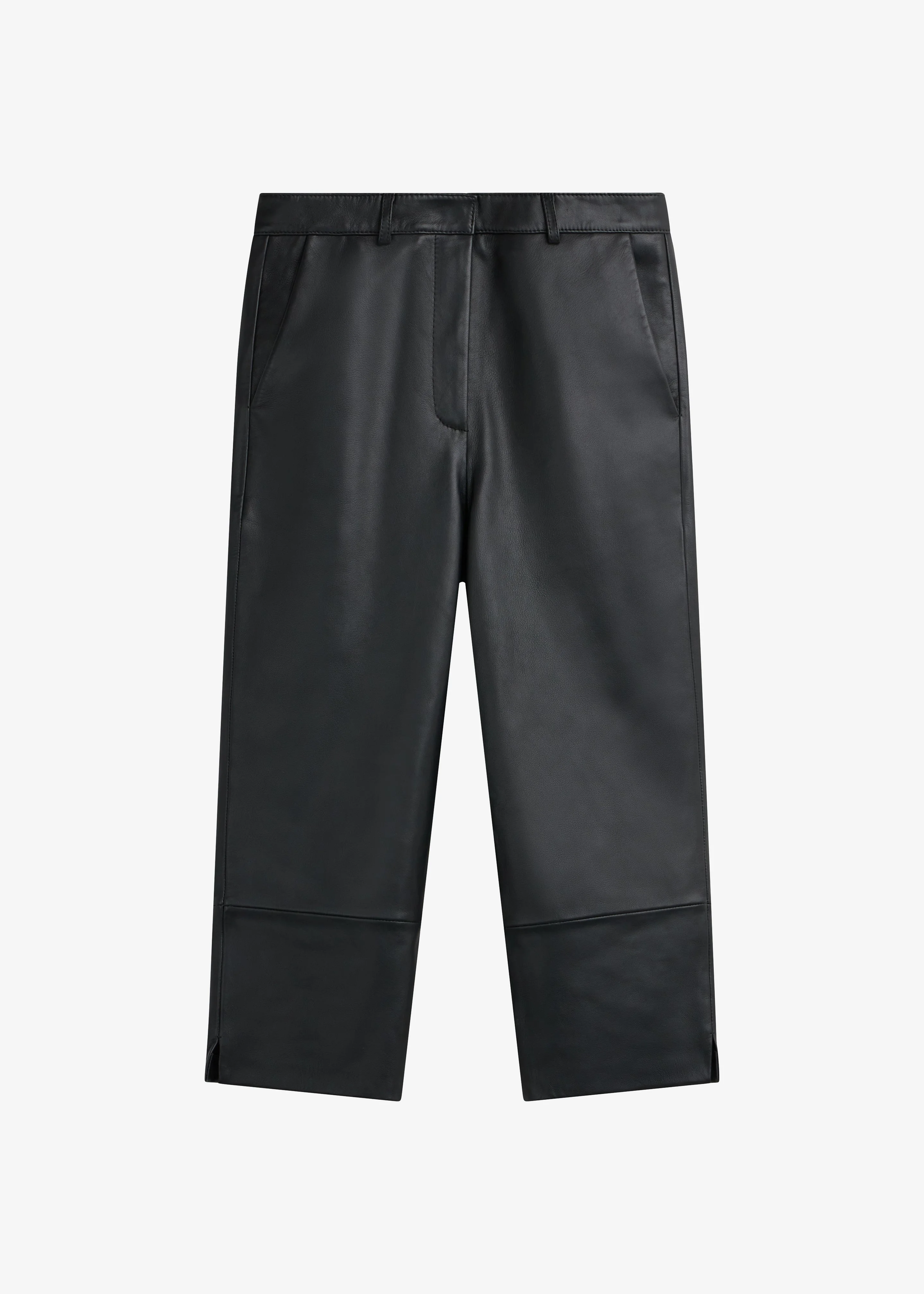 Lior Leather Capri Pants - Black - 1