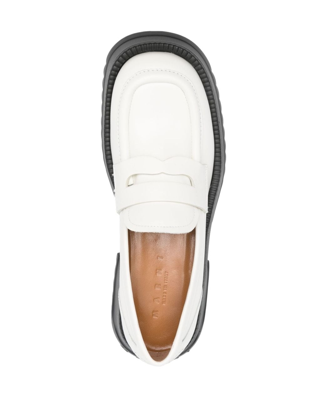 two-tone leather loafers - 4
