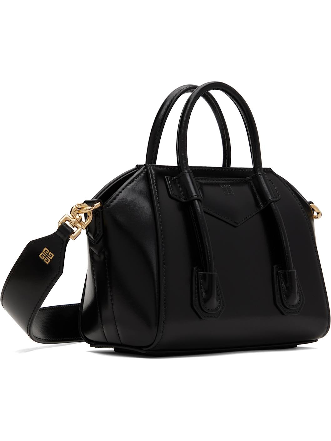 Givenchy Black Antigona Toy Lock Bag | ssense | REVERSIBLE
