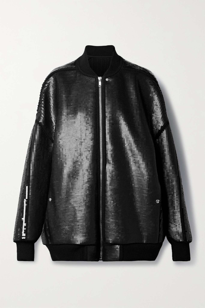 Peter Flight oversized sequined wool-felt bomber jacket 1
