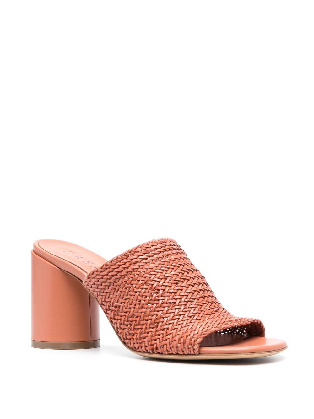 85mm braided leather mules - 2