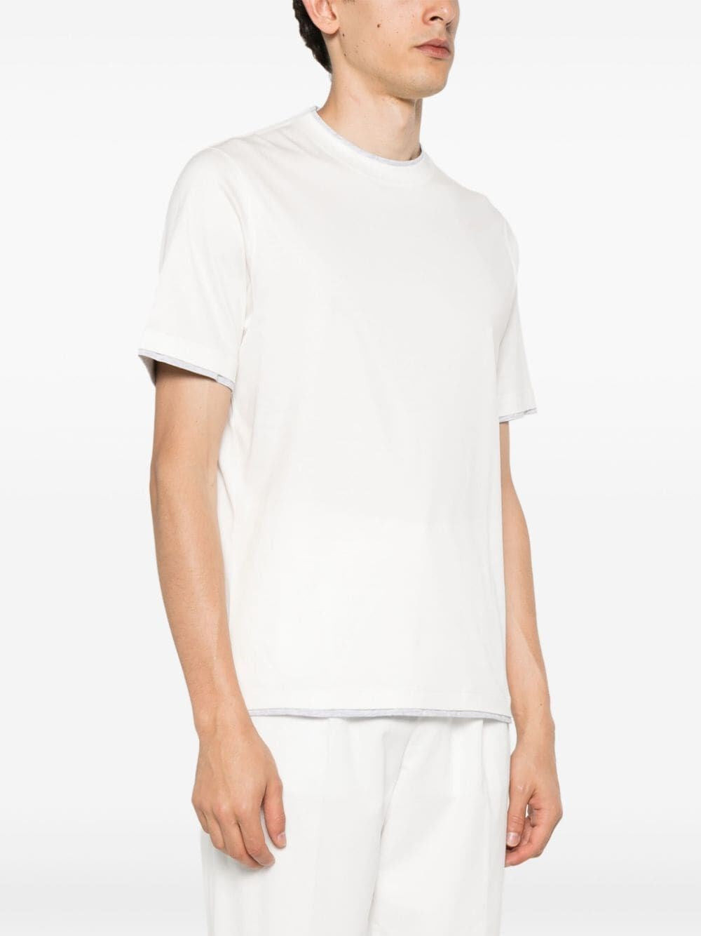 Brunello Cucinelli Men T-Shirt With Faux-Layering - 5