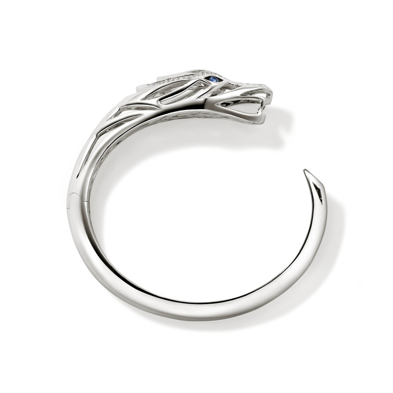 Naga Hinged Cuff, Sterling Silver, Diamonds 5