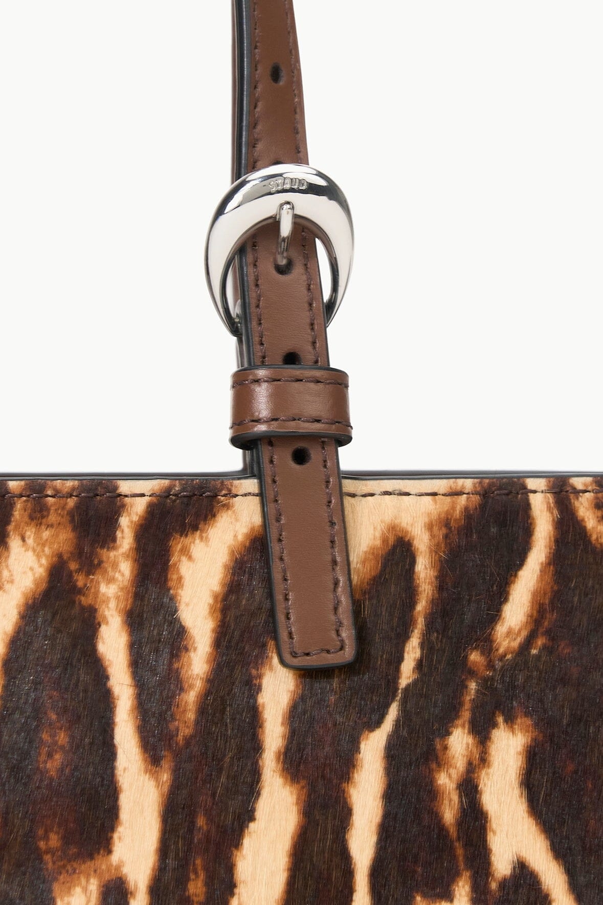 STAUD BRANDO BAG LADY LEOPARD CACAO - 6