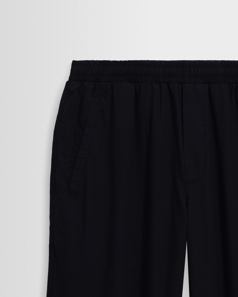 Tyne - Navy Cotton Poplin Loose Fit Trousers 7