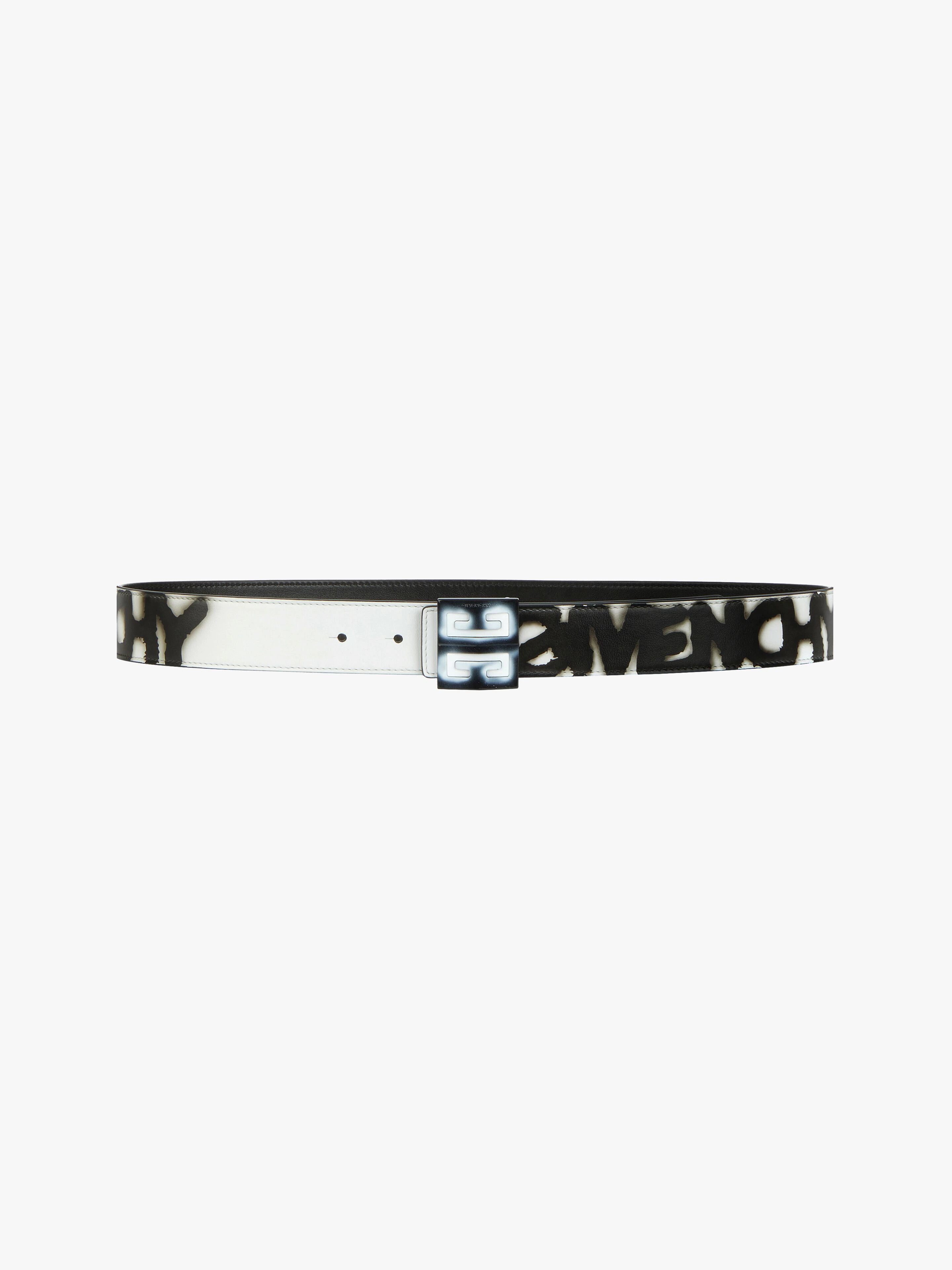 4G REVERSIBLE BELT IN LEATHER WITH TAG EFFECT GIVENCHY PRINT - 1